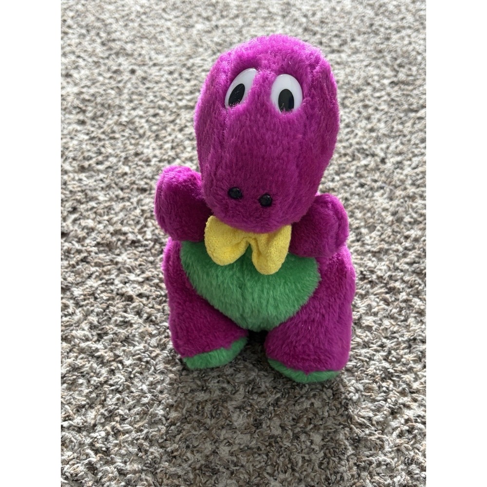 Vintage Barney The Purple Dinosaur Stuffed Animal Plush 9" MAD Trading